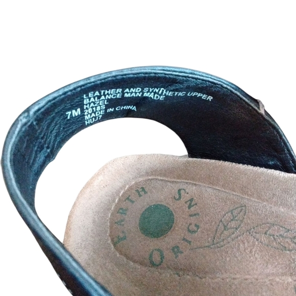 Earth Origins Hazel Sandals Black Strwp Leather Sandals Women's Size 7 M - Picture 5 of 13